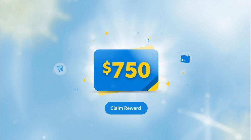 “Claim Walmart $750 gift card online”

“Walmart $750 offer banner”

“Walmart rewards $750 gift card”